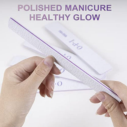Waqas 12 Pcs Nail File Set - Double Sided Emery Board for Natural and Acrylic Nails, 100/180 Grit Professional Manicure Tools