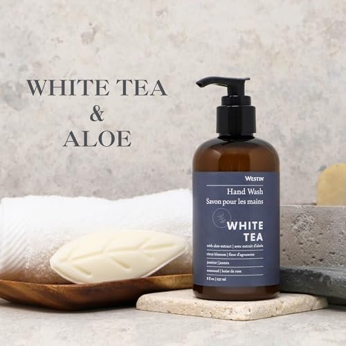 Westin White Tea Liquid Hand Soap - Signature White Tea Fragrance with Aloe Vera - Aromatherapy Hand Wash - 8 oz Avelisse