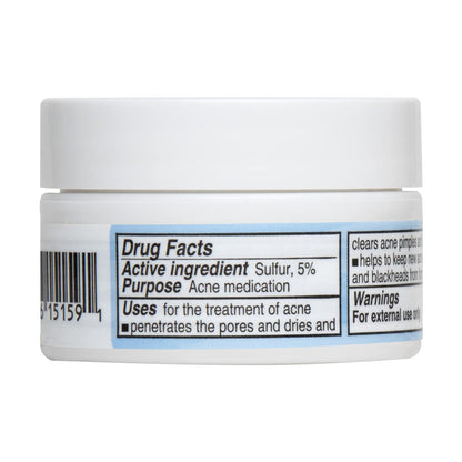 De La Cruz 10% Sulfur Ointment - Cystic Acne Spot Treatment & Face Mask for Hormonal Acne, Blackhead Remover, 0.21 oz Trial Size