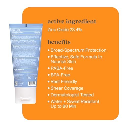 Thinksport SPF 50+ Face Sunscreen – Clear Zinc Oxide, Water Resistant, Reef Safe, 2 Fl Oz - görsel 3