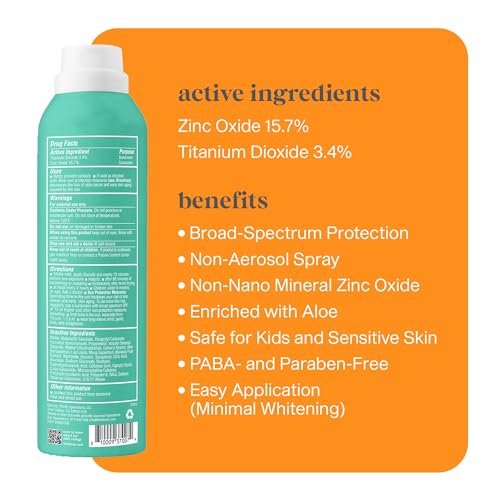 Thinksport Kids Sunscreen Spray SPF 50 - All Sheer Mineral Sunscreen, 6 Fl Oz, Water Resistant, Natural Zinc Oxide UVA/UVB Protection for Baby & Toddler Avelisse