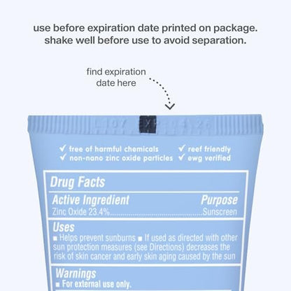 Thinksport SPF 30 Sport Sunscreen, 3oz – Clear Zinc Oxide, Water-Resistant Mineral Sun Lotion, Reef-Safe & Vegan