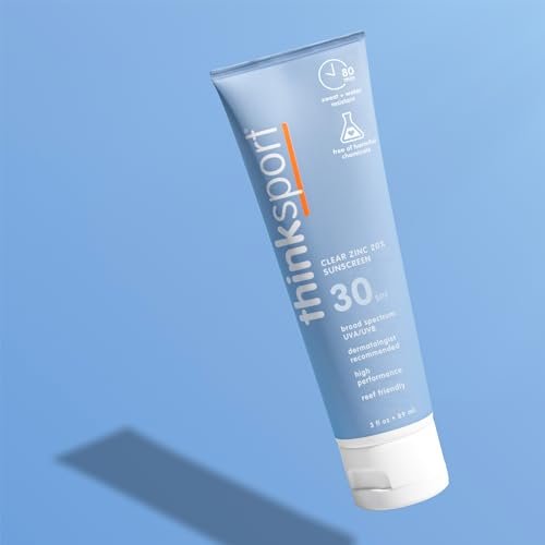 Thinksport SPF 30 Sport Sunscreen, 3oz – Clear Zinc Oxide, Water-Resistant Mineral Sun Lotion, Reef-Safe & Vegan - görsel 5