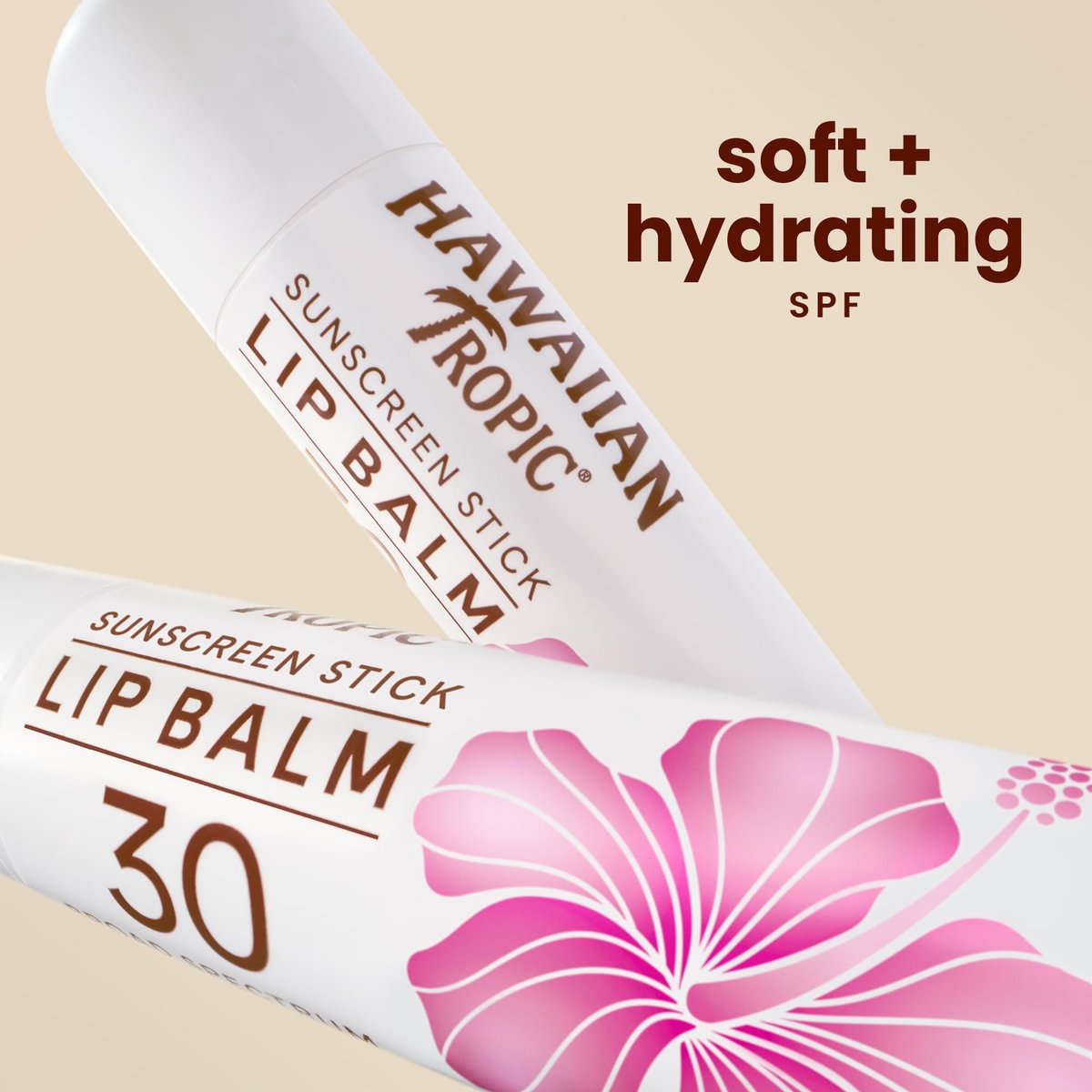 Hawaiian Tropic Tropical Lip Balm SPF 30 - Pack of 10, Moisturizing Sun Protection for Lips, Beach Essential Avelisse