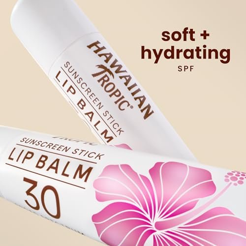 Hawaiian Tropic Tropical Lip Balm SPF 30 - Pack of 10, Moisturizing Sun Protection for Lips, Beach Essential Avelisse