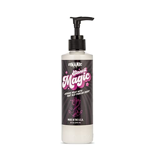 Dynamic Color Co Stencil Magic Tattoo Stencil Transfer Gel - 8 oz, Long Lasting, No Smear, Fast Drying, Safe & Non-Toxic Avelisse