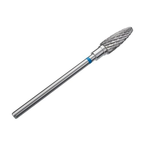 STALEKS PRO Expert Carbide Nail Drill Bit - Corn Shape, Blue, 5mm Head / 13mm WP, Medium Hardness for Artificial Nail Correction & Gel Polish Removal - görsel 2