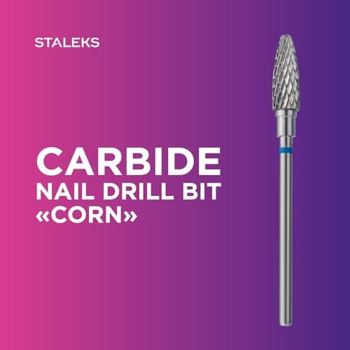 STALEKS PRO Expert Carbide Nail Drill Bit - Corn Shape, Blue, 5mm Head / 13mm WP, Medium Hardness for Artificial Nail Correction & Gel Polish Removal - görsel 8