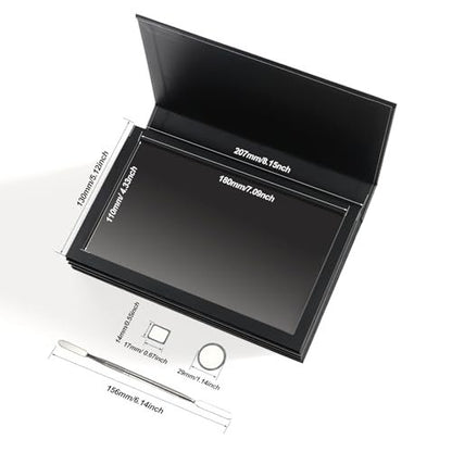 SZDYM Strong 4-Layer Empty Magnetic Palette Book - Includes Depotting Spatula, 50 Round & 50 Square Metal Stickers Avelisse