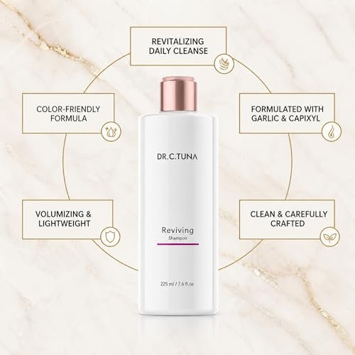 FARMASi Dr. C. Tuna Reviving Shampoo - Volumizing & Strengthening with Garlic Extract, Capixyl & Trichogen - Lightweight Daily Cleanse for Fresher, Shinier Hair - 7.6 fl oz Avelisse