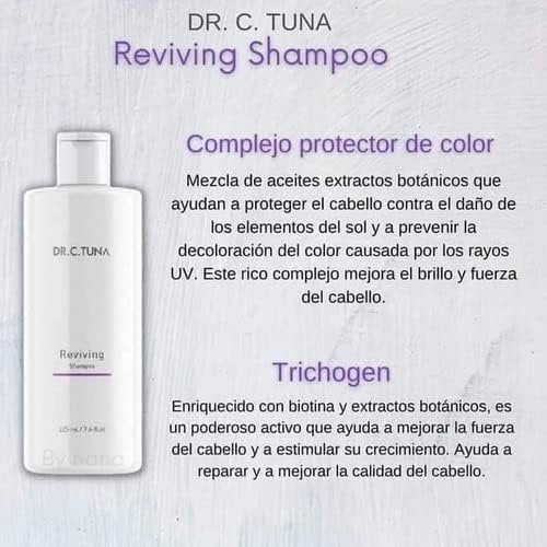 FARMASi Dr. C. Tuna Reviving Shampoo - Volumizing & Strengthening with Garlic Extract, Capixyl & Trichogen - Lightweight Daily Cleanse for Fresher, Shinier Hair - 7.6 fl oz Avelisse