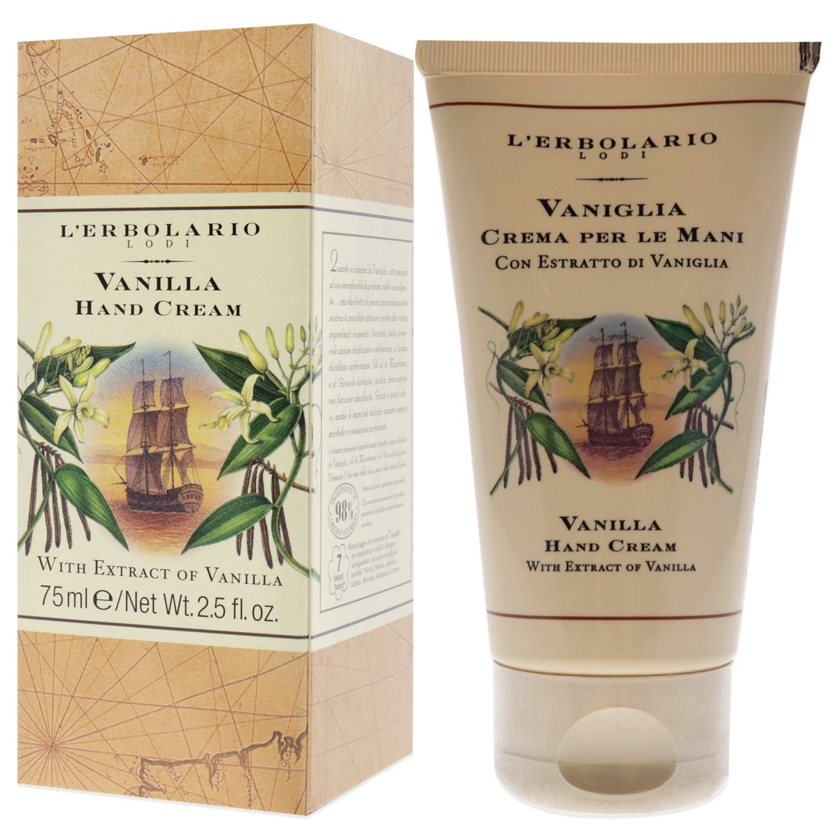 L'Erbolario Vanilla Hand Cream - Moisturizing Hand Lotion with Macadamia & Sunflower Oils - Cruelty-Free Daily Moisturizer, 2.5 oz - görsel 7