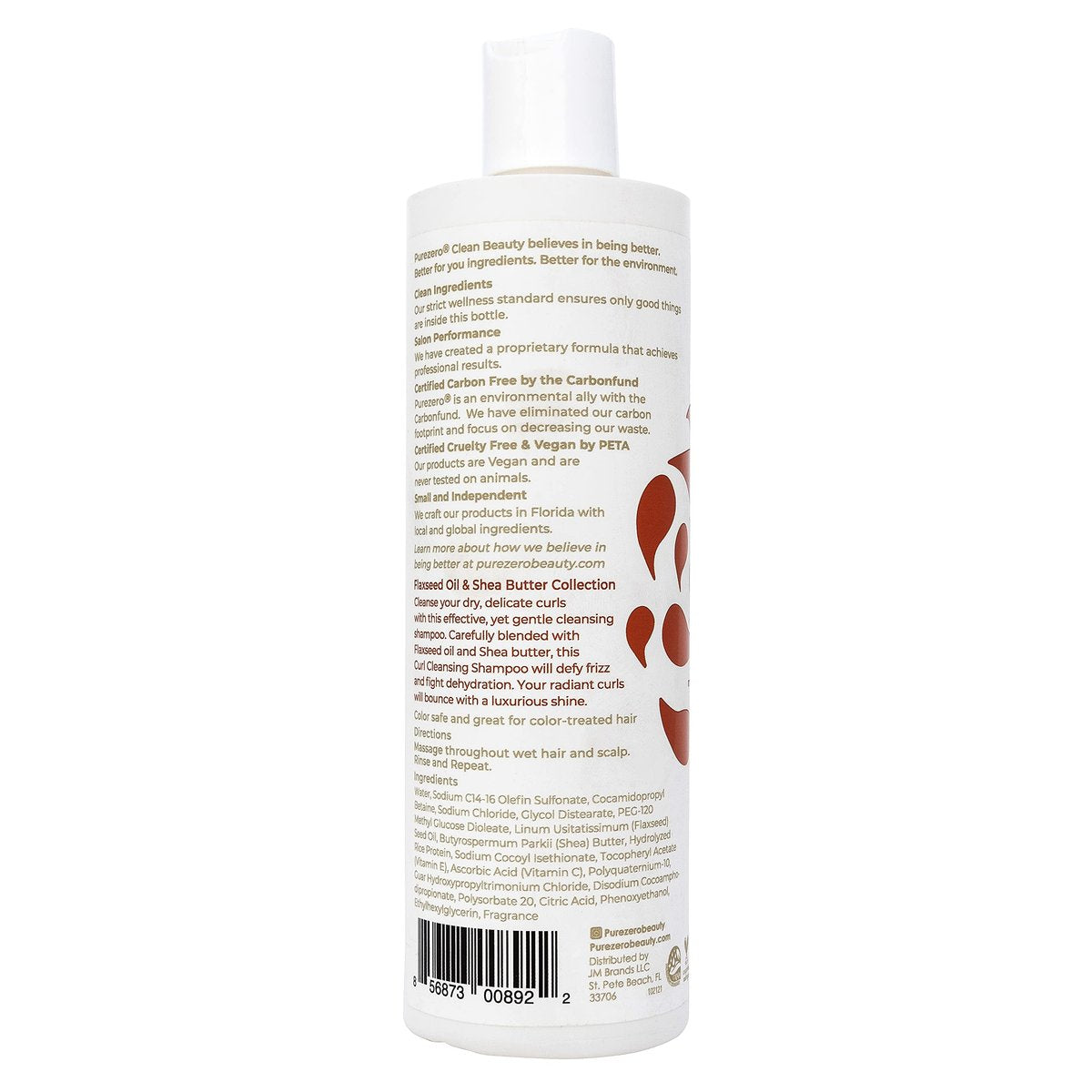 Purezero Flaxseed Oil & Shea Butter Shampoo and Conditioner Set - Curl Care - For Curly Hair Detangle & Defrizz - Zero Sulfates/Parabens/Dyes - 100% Vegan & Cruelty Free - Great For Color Treated Hair - 24 oz Each Avelisse