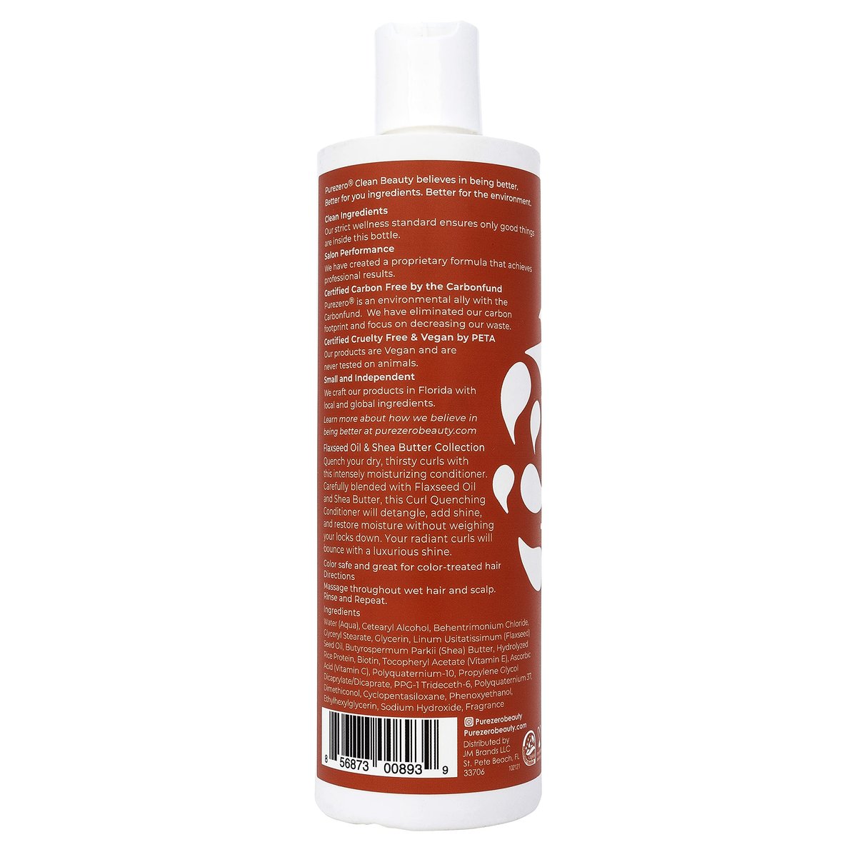Purezero Flaxseed Oil & Shea Butter Shampoo and Conditioner Set - Curl Care - For Curly Hair Detangle & Defrizz - Zero Sulfates/Parabens/Dyes - 100% Vegan & Cruelty Free - Great For Color Treated Hair - 24 oz Each Avelisse