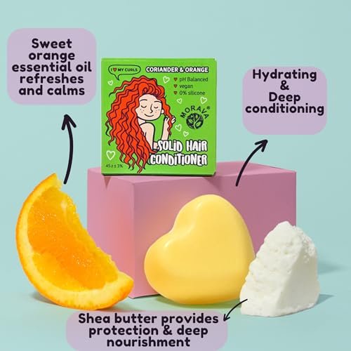 Morava Conditioner Bar for Curly Hair – Marshmallow Root, Shea & Cocoa Deep Conditioner, Vitamin B5, Silicone-Free, Sustainable 1.4 oz - görsel 4
