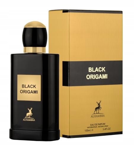 Maison Alhambra Black Origami Eau de Parfum – Fruity, Floral, Gourmand, Woody Unisex Fragrance, 3.4 oz Avelisse