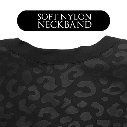 Betty Dain Black Jaguar Bleach-Proof All Purpose Styling Cape - Lightweight Embossed Nylon, Waterproof, Chemical & Color Proof for Salon Use Avelisse