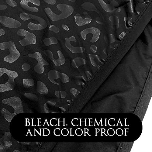 Betty Dain Black Jaguar Bleach-Proof All Purpose Styling Cape - Lightweight Embossed Nylon, Waterproof, Chemical & Color Proof for Salon Use Avelisse