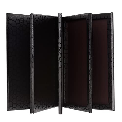 Allwon 4-Layer Book Shaped Magnetic Palette Large Empty Makeup Palette Storage Box for Eyeshadow, Lipstick, Blush Powder (Black) Avelisse