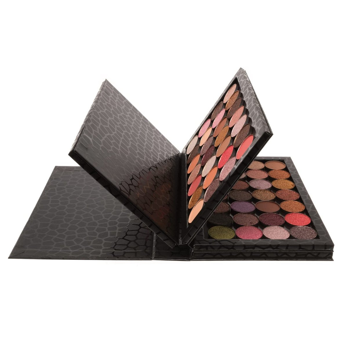 Allwon 4-Layer Book Shaped Magnetic Palette Large Empty Makeup Palette Storage Box for Eyeshadow, Lipstick, Blush Powder (Black) Avelisse