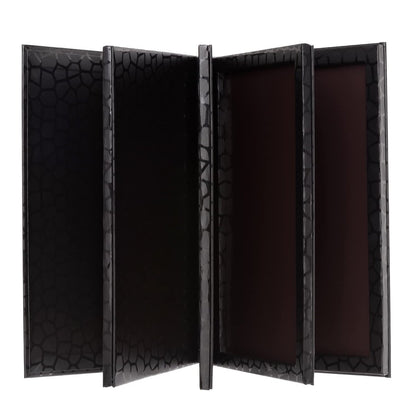 Allwon 4-Layer Book Shaped Magnetic Palette Large Empty Makeup Palette Storage Box for Eyeshadow, Lipstick, Blush Powder (Black) Avelisse