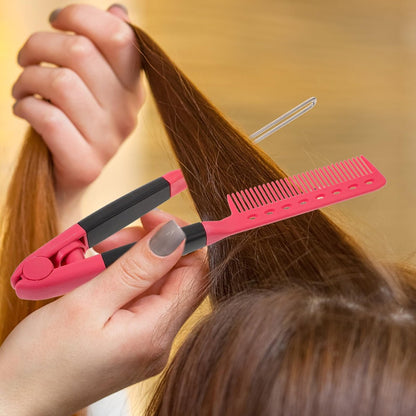 FOMIYES Detangling Hairbrush - Rosy Professional Hair Straightening Comb for Smooth, Frizz-Free Tresses