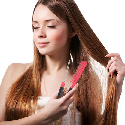 FOMIYES Detangling Hairbrush - Rosy Professional Hair Straightening Comb for Smooth, Frizz-Free Tresses