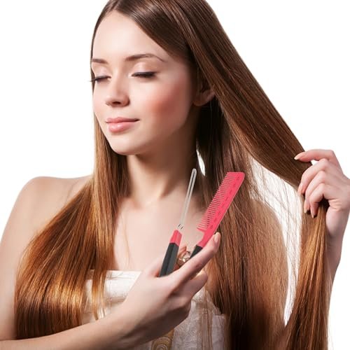 FOMIYES Detangling Hairbrush - Rosy Professional Hair Straightening Comb for Smooth, Frizz-Free Tresses - görsel 4