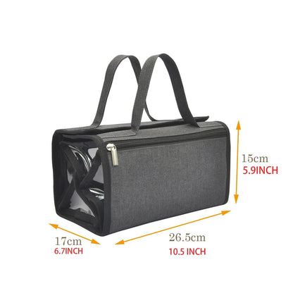 Jula Vance Large Capacity Hanging Eco Polyester Travel Toiletry Bag - 4-in-1 Roll-Up Makeup Organizer with 4 Detachable Clear TPU Pouches & Hook Avelisse