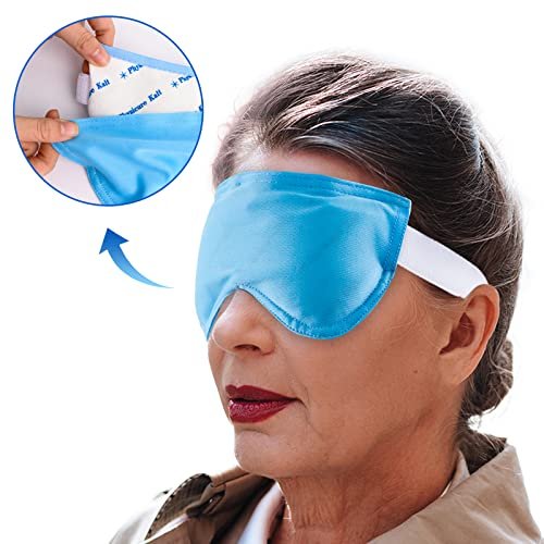 Physicure Kalt Heated Eye Mask - Microwave Activated Moist Heat Eye Compress for Dry Eyes, Imitated, Pink Eyes - White, 1 Count Avelisse