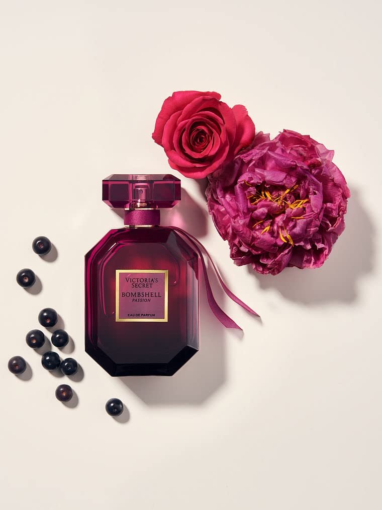 Victoria's Secret Bombshell Passion Eau de Parfum for Women, 1.7 oz - Notes of Sparkling Cassis, Queen Peony & Fuchsia Rose Avelisse