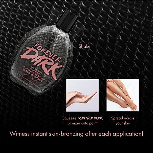 Millennium Tanning Forever Dark Black Mattifying Instant Bronzer Tanning Lotion, 13.5 oz Avelisse