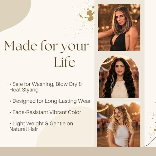 21 Natural & Turquoise Color Feather Hair Extensions – 9”–14” Long – DIY Rooster Kit with 20 Micro-Link Beads – 100% Real Feathers – Eye-Catching Boho Style Avelisse