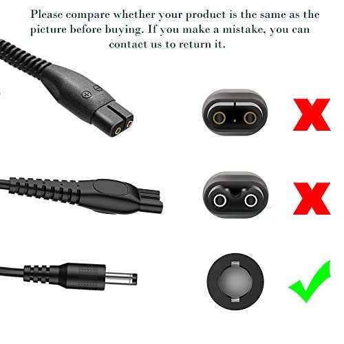 8V 100mA Replacement Power Cord Compatible with Philips Norelco HQ840 Shaver & Multigroom Trimmer 3000 Series - görsel 4