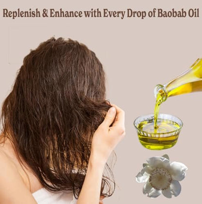 Natural Born Oils 4oz Baobab Oil – 100% Pure, Organic, Cold-Pressed, Unrefined, Non-Comedogenic Face & Body Moisturizer with Pump & Dropper
