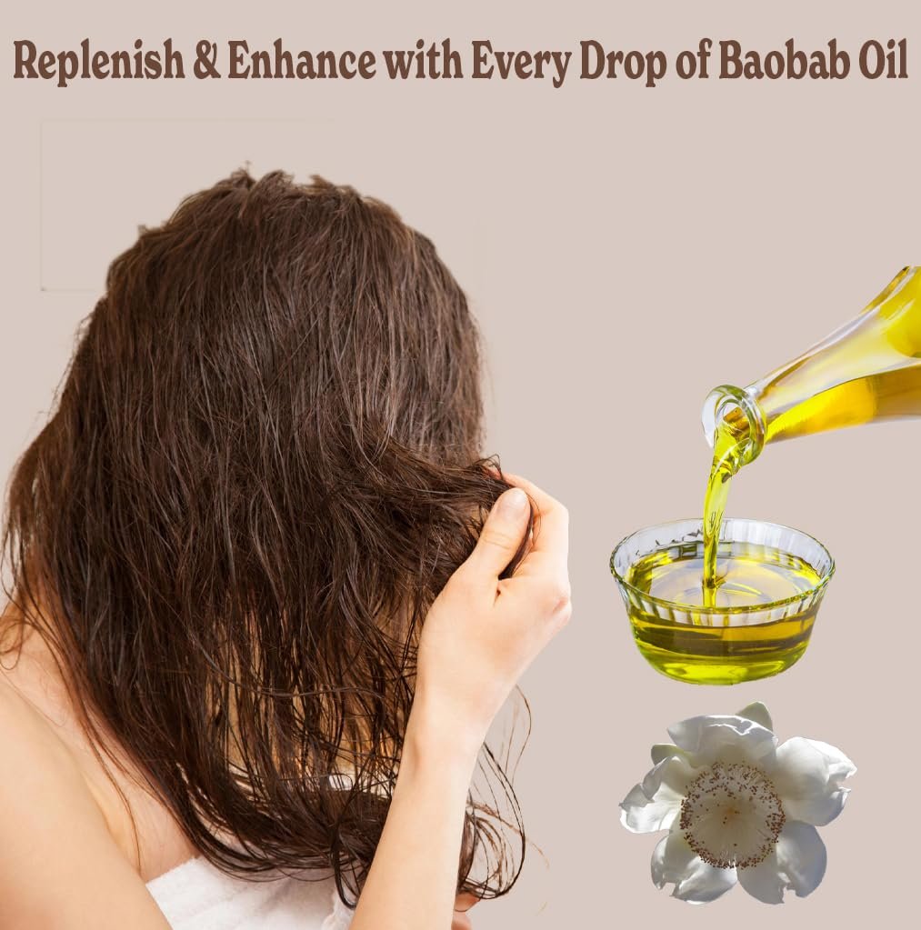 Natural Born Oils 4oz Baobab Oil – 100% Pure, Organic, Cold-Pressed, Unrefined, Non-Comedogenic Face & Body Moisturizer with Pump & Dropper - görsel 13