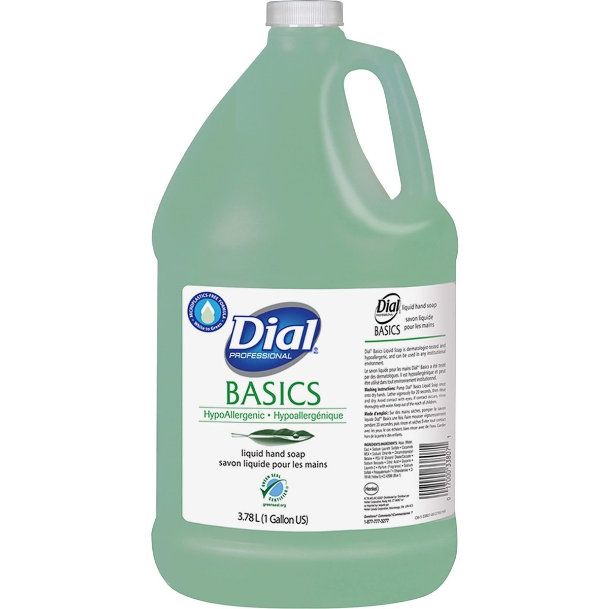 Dial Professional Basics MP Free Liquid Hand Soap, Honeysuckle, 128 Fl Oz Refill Bottle Avelisse