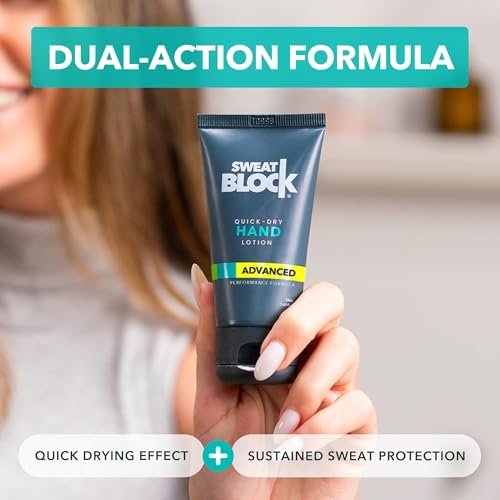 SweatBlock Antiperspirant Hand Lotion – Quick-Dry Hyperhidrosis Treatment for Sweaty Palms, 1.69 fl oz Travel Size, Dermatologist Tested, Non-Irritating for Men and Women Avelisse