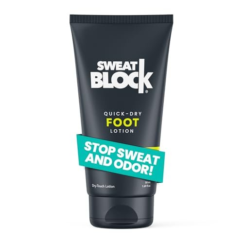SweatBlock Foot Antiperspirant Lotion – Clinical Strength for Excessive Sweating & Foot Odor, Quick-Dry Hyperhidrosis Aid, Dermatologist Tested, 1.69 fl oz Avelisse