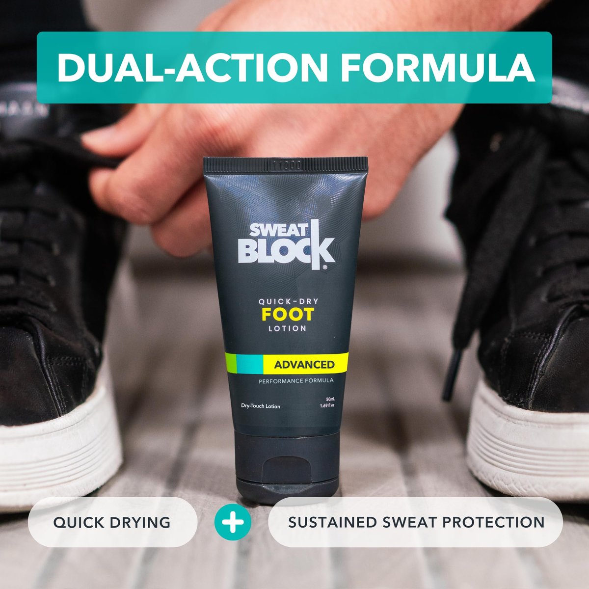 SweatBlock Foot Antiperspirant Lotion – Clinical Strength for Excessive Sweating & Foot Odor, Quick-Dry Hyperhidrosis Aid, Dermatologist Tested, 1.69 fl oz Avelisse