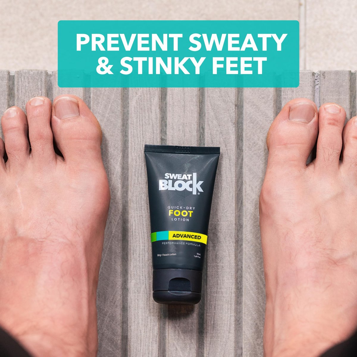 SweatBlock Foot Antiperspirant Lotion – Clinical Strength for Excessive Sweating & Foot Odor, Quick-Dry Hyperhidrosis Aid, Dermatologist Tested, 1.69 fl oz Avelisse