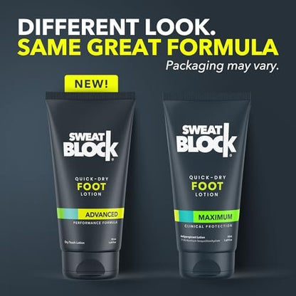 SweatBlock Foot Antiperspirant Lotion – Clinical Strength for Excessive Sweating & Foot Odor, Quick-Dry Hyperhidrosis Aid, Dermatologist Tested, 1.69 fl oz Avelisse