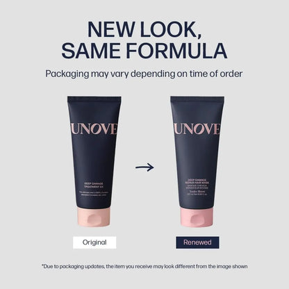 UNOVE Deep Damage Repair Hair Mask - Protein Hair Treatment for Damaged, Dry, Frizzy Hair - Deep Conditioning Keratin Mask - Korean Hair Care - Tender Bloom, 7 fl oz Avelisse