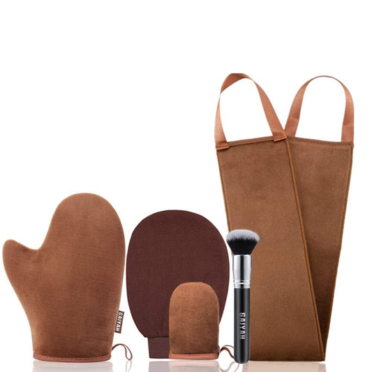 GAIYAN Self Tanning Mitt Applicator Kit – 5 Pack Reusable Tanning Mitts for Streak-Free Application
