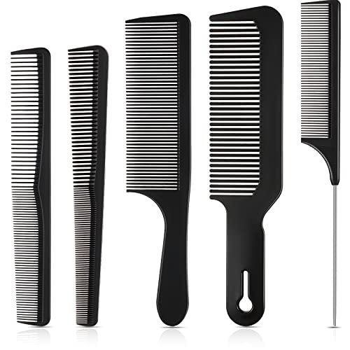 Patelai 5-Piece Carbon Fiber Hair Cutting Comb Set – Anti-Static, Heat Resistant Barber Combs for Men & Women - görsel 2