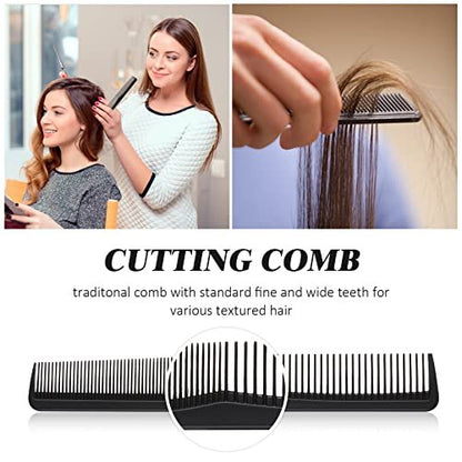 Patelai 5-Piece Carbon Fiber Hair Cutting Comb Set – Anti-Static, Heat Resistant Barber Combs for Men & Women