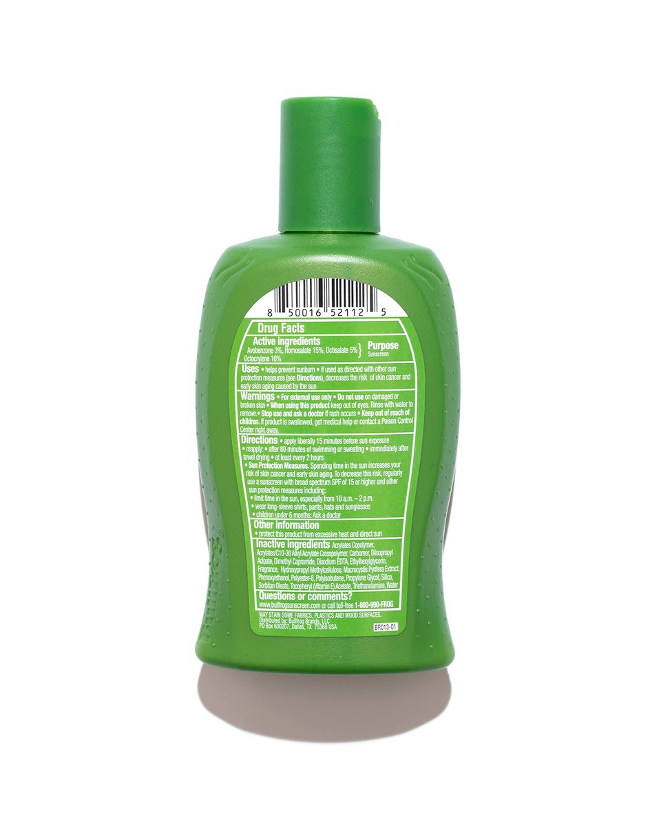 Bullfrog Sunscreen Amphibious Lotion SPF 50 - Oxybenzone & Octinoxate Free, Broad Spectrum Moisturizing UVA/UVB Sunscreen, 5 oz Avelisse