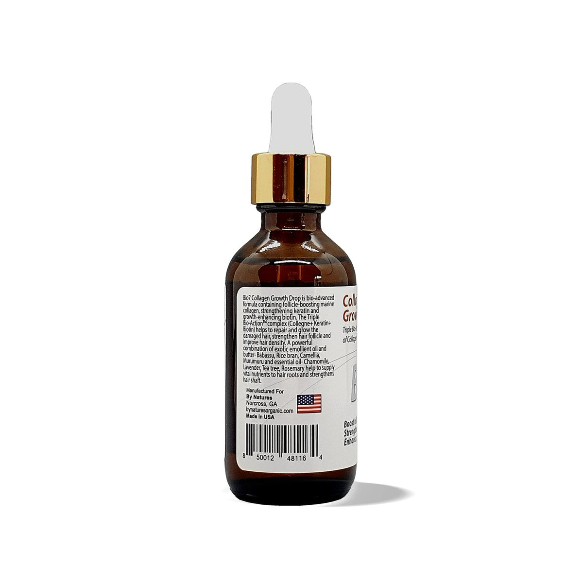 BIO7 Collagen Hair Growth Drops with Triple Bio-Action – Boost Follicles, Repair Damage, Improve Density – 2 Fl Oz - By Natures - görsel 5