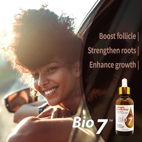 BIO7 Collagen Hair Growth Drops with Triple Bio-Action – Boost Follicles, Repair Damage, Improve Density – 2 Fl Oz - By Natures - görsel 10