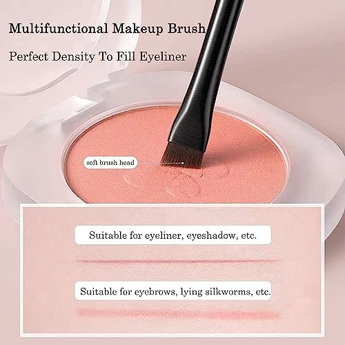 Raffaello Ultra-Thin Eyebrow Brush Set - 3Pcs Angled Precision Eyeliner & Eyebrow Makeup Brushes, Cruelty-Free Synthetic Bristles (Black) - görsel 10